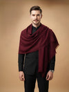 Timeless Mens Micro Wool Solid Timeless Maroon Stole | Soft Everyday Wrap
