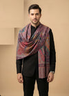 Reserve Mens All-Over Paisley & Floral Print Bamboo Silk Grey Stole