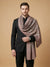 Reserve Mens Bamboo Silk Heritage Printed Reversible Beige Stole