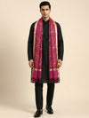 Organza Meena Jaal Mens Dupatta – Pink with Gold Woven Design