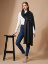 Everyday Micro Wool Solid Black Stole | Soft & Lightweight Wrap