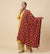 Luxe Handcrafted Chinon Phulkari Floral Mirror & Beads Work Maroon Dupatta