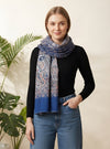 Everyday Bamboo Silk Heritage Printed Reversible Blue Stole