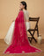 Luxe Vichitra Women Rani Dupatta with 4 Side Scalloped Embroidered Border & Buti Embellishment