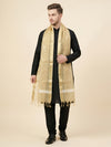 Organza Meena Jaal Mens Dupatta – Gold with Gold Woven Design