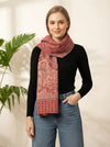 Everyday Bamboo Silk Heritage Printed Reversible Red Stole