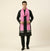 Cotton Embroidered Mens Dupatta – Pink Tone with Buta Work