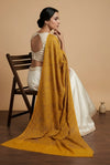 Naqsh-e-Kashmir Sozni Jaal Embroidered Yellow Shawl | Traditional Kashmiri Wool Blend