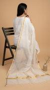 Elegant Cotton Dupatta with Zari Border | Lightweight Ethnic Essential