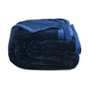 Super Soft Solid Velvet Finish Dark Blue Flannel AC Blanket (Size: 90 x 90 Inches) Blanket My Store