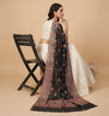 Naqsh-e-Kashmir Woven Kani Jacquard Black Shawl with All-Over Buttis & Solid Panel