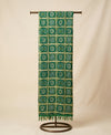 Chinon Bandhani Print Crush Women Green Dupatta with Traditional Motif Grid Design & Tassel Detailing