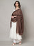 Brown Solid Cotton Dupatta with Subtle Texture & Tassel Ends (Size: 2.5x1 m Approx)