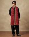Heritage Phulkari Chinon Mens Dupatta with Mirror Detailing