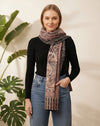 Everyday Bamboo Silk Heritage Printed Reversible Brown Stole