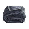 Super Soft Solid Velvet Finish Blue Flannel AC Blanket (Size: 90 x 90 Inches) Shivmani Creations