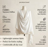 White Nazneen Chiffon Dupatta with Lace Border | Solid Lightweight Wrap