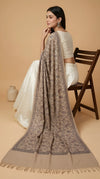 Naqsh-e-Kashmir Inspired Jamawar Floral Paisley Vine Wool Blend Beige Shawl