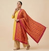 Luxe Heritage Woven Geometric Zari Chinon Pink Dupatta
