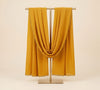Yellow Nazneen Chiffon Dupatta with Lace Border | Solid Lightweight Wrap