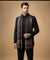 Reserve Mens All-Over Kalamkari Floral Print Bamboo Silk Black Stole