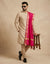 Cotton Silk Mens Dupatta – Rani with Zari Buta & Border Work