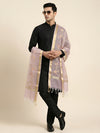 Organza Meena Jaal Mens Dupatta – Lavender with Gold Woven Design
