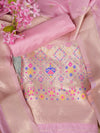 Women’s Banarasi Silk Unstitched Suit Set | Luxurious Ethnic Ensemble
