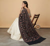 Naqsh-e-Kashmir Inspired Jamawar Floral Paisley Vine Wool Blend Blue Shawl