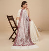 Naqsh-e-Kashmir Kani Woven All-Over Paisley Jacquard White Shawl