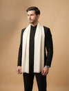 Timeless Mens Micro Wool Solid Timeless White Stole | Soft Everyday Wrap