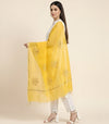 Elegant Yellow Cotton Zari Buta Dupatta | Lightweight Ethnic Drape