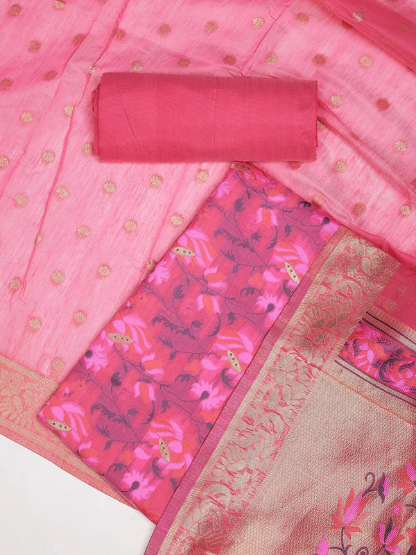 Women’s Cotton Unstitched Suit Set | Elegant Ethnic Ensemble