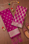 Women’s Cotton Unstitched Suit Set | Elegant Ethnic Ensemble