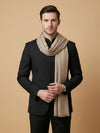 Timeless Mens Micro Wool Solid Timeless Beige Stole | Soft Everyday Wrap