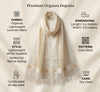 White Organza Dupatta with Gota Patti Work & Tassel Border