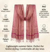 Khadi Cotton Mens Dupatta – Dusty Rose with Textured Weave