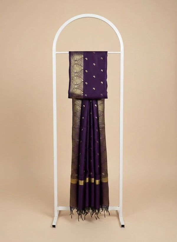 Purple Woven Ethnic Motif Dupatta | Elegant Traditional Drape