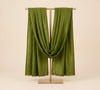 Nazneen Chiffon Mens Dupatta – Solid Green with Elegant Lace Border