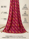 Luxe Phulkari Chinon Mirror Work Embroidered Dupatta with Elegant Lace Border