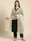 White Organza Meena Jaal Dupatta | Elegant Sheer Festive Drape
