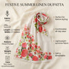 Linen Ethnic Printed Women Dupatta