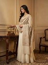 Naqsh-e-Kashmir Sozni Jaal Embroidered Beige Shawl | Traditional Kashmiri Wool Blend