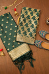 Women’s Cotton Unstitched Suit Set | Elegant Ethnic Ensemble