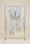 Silver Tissue Checkered Dupatta with Subtle Shine | Graceful Ethnic Wrap