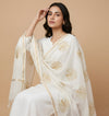 Elegant Off White Cotton Zari Buta Dupatta | Lightweight Ethnic Drape
