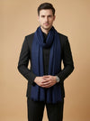 Timeless Mens Micro Wool Solid Timeless Blue Stole | Soft Everyday Wrap