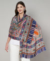 Signature Kashmiri Print & Thread Work Bamboo Silk Stole for Women