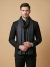 Timeless Mens Micro Wool Solid Timeless Black Stole | Soft Everyday Wrap
