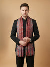 Reserve Mens Bamboo Silk Floral Kalamkari Printed Red Stole